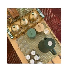 Bandeja de servicio de latón de tamaño personalizado de calidad superior Bandeja de comida de forma rectangular para proveedores mayoristas - Product Image 1