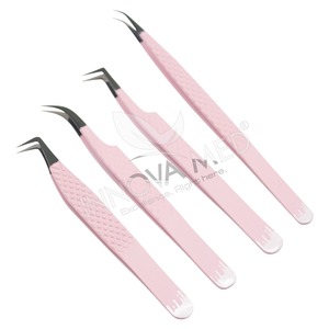 Pinzas para Pestañas de Acero Inoxidable de Alta Calidad Ecológicas, Puntiagudas, de Fibra de Volumen, Tijeras de 90 Grados, Larga Duración, OEM - Product Image 1