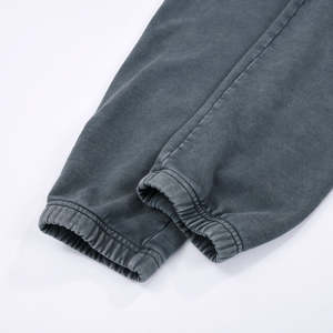 Pantalons de survêtement empilés Hip Hop pantalons évasés en coton éponge français pour hommes pantalons de survêtement baggy à jambes larges personnalisés pour hommes - Product Image 6