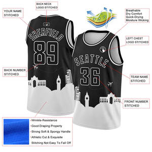 Maillots de basket-ball respirants de qualité supérieure, dernière conception 2026, vente en gros, couleurs personnalisées, antibactériens - Product Image 2