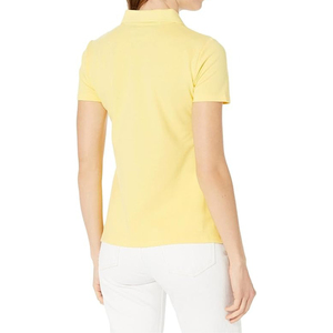 Camiseta de polo lisa de alta calidad para mujer, camiseta informal de manga corta con cuello ajustado para mujer, camiseta de negocios - Product Image 2