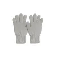 Gants en tricot poly-coton gris clair durables