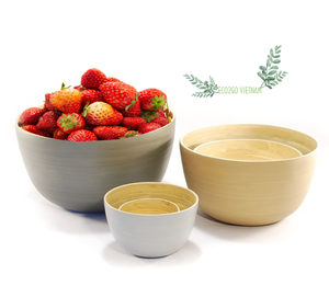 Frutero de bambú hilado con muestra gratis/cuenco y cuchara de bambú con 100% de bambú natural y respetuoso con el medio ambiente de Eco2go Vietnam - Product Image 3