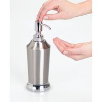 Distributeur de lotion en métal durable et écologique pour salles de bain modernes, hôtels, appartements et maisons familiales - pour une utilisation plus propre
