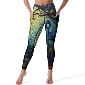 Mallas de algodón 100% para mujer de alta calidad, nuevo diseño personalizado, transpirable, informal, con logotipo, bolsillos ajustados de cintura media - Product Image 2