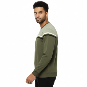 Sudadera ecológica de algodón y poliéster para hombre, sudadera holgada con estampado personalizado bordado y cuello redondo, ropa informal de verano tejida sólida - Product Image 2