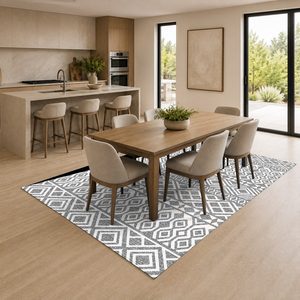 <b>RUGS</b> DEPOT LXDP-0942 Wholesale Grey Silver Modern Vintage Digital Printed Machine Washable Chenille Area <b>Rug</b> <b>Non</b> <b>Slip</b> - Product Image 4