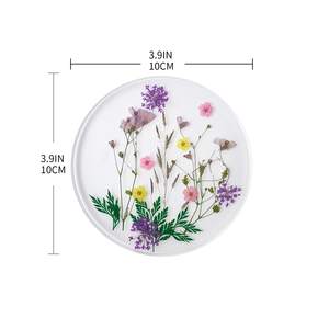 Sous-verre en résine pour salle à manger et à la main Art Design Tasse à thé en résine époxy Sous-verre en bois pour boissons - Product Image 4