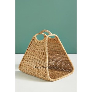 Cesta de regalo de Navidad de mimbre artesanal de lujo en cestas de ratán de color marrón de fabricante indio a precio asequible - Product Image 3