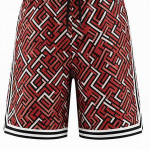 Shorts décontractés en satin haute performance pour hommes, imprimés par transfert thermique, vêtements d'équipe écologiques, séchage rapide pour sports intensifs - Product Image 6