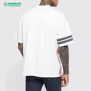 Haute qualité 100% coton biologique surdimensionné hommes T-shirt coupe ample lourd 320gsm Streetwear Logo personnalisé T-shirt pour hommes - Product Image 2