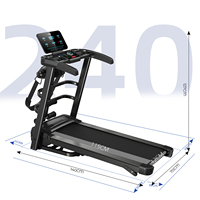 Tapis roulant motorisé de pointe, très demandé, pour la maison et la salle de sport, avec suivi de la fréquence cardiaque et programmes d'exercices