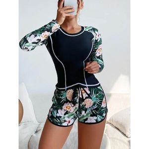 Rash Guard 2024 Nouveau modèle international de combinaison de plongée de protection solaire avec boxers imprimés - Product Image 5
