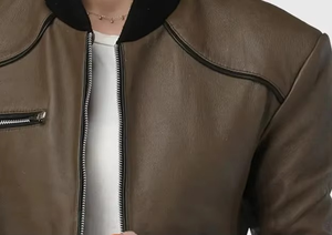 2025 Trending Custom Women Latest Design Warm <b>Genuine</b> <b>Leather</b> <b>Jacket</b> Long Sleeve Women's <b>Leather</b> <b>Jacket</b> - Product Image 6