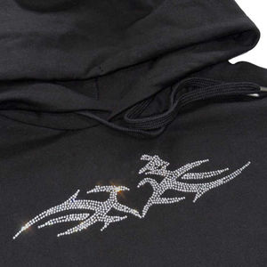 Sudadera con Capucha de Alta Calidad, 100% Algodón, Corte y Costura sin Dobladillo, con Logotipo Serigrafiado y Pedrería, para Hombre - Product Image 3