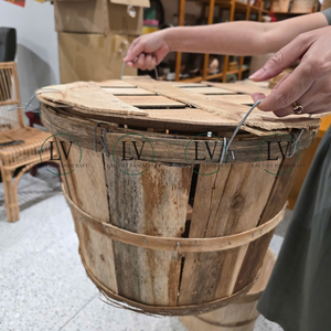 Vente en gros de paniers de boisseau en bois pour fruits de crabe et jardinière en bois fabriqués au Vietnam - Product Image 5