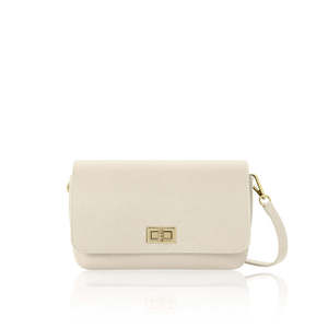 Bolso bandolera con solapa de cuero genuino italiano con cierre giratorio-PS702 - Product Image 3