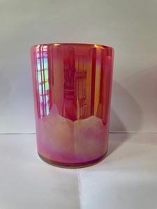 Tarro de vela de Navidad de vidrio iridiscente con iridiscencia arcoíris - Product Image 3
