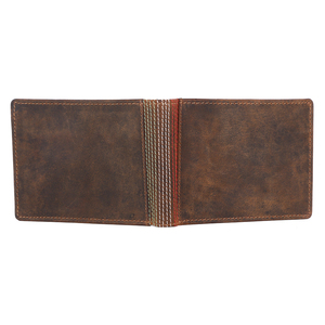 Best Price <b>Mens</b> <b>Wallet</b> Open Closure Type with Chain and Embroidery Decoration Pure Leather Card Holder for Gents - Product Image 3