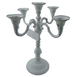 Wholesaler Aluminum <b>Candle</b> Stand <b>White</b> Wash Color <b>Candle</b> Holder for Use Wedding and Home Tabletop Decoration - Product Image 3