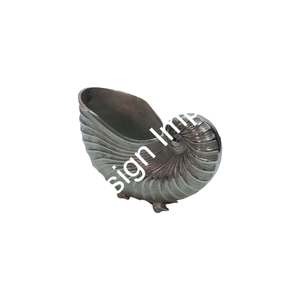 Impresionante Shell Bowl Mesa decorativa de aluminio fundido Frutero alto Elegante Seashell Design Ensaladeras en artículo de decoración - Product Image 6
