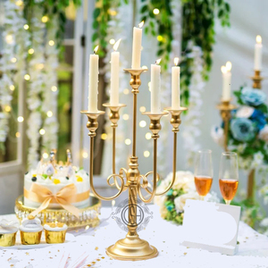 Candelabro de metal alto de calidad superior al mejor precio, decoración interior y exterior para el hogar, soporte de luz para velas de boda. - Product Image 3