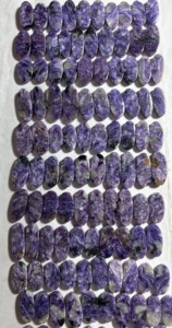 พลอยชารอยต์ทรงหลังเบี้ยธรรมชาติ ราคาถูกที่สุด คู่พลอยรูปทรงผสม สำหรับบำบัดรักษา ปรับขนาดได้สำหรับทำเครื่องประดับ - Product Image 1