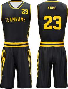 Maillot de basket-ball réversible personnalisé pour hommes, impression numérique par sublimation sur maille polyester, uniformes d'été pour jeunes - Product Image 6