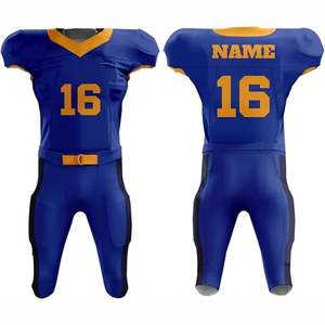 Los Mejores y Más Recientes Conjuntos de Uniformes y Camisetas de Fútbol Americano Sublimados Personalizados, Conjunto de 2 Piezas con Mangas Cortas y Tela de Malla Transpirable - Product Image 4