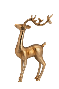 Sculpture de cerf en fonte d'aluminium faite à la main artisanat en métal sur mesure avec finition noire pour la décoration intérieure - Product Image 6