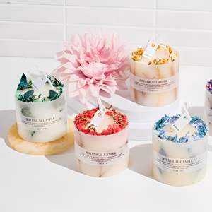 Elegant Handmade Botanical Aromatherapy <b>Candle</b> with Natural Flowers Soft Fragrance Premium <b>Gift</b> Handmade <b>Candle</b> From Indonesia - Product Image 4