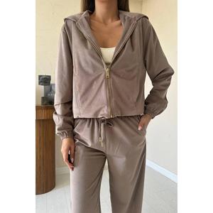 Camel Ince Kadife Takim - Camel - Product Image 4