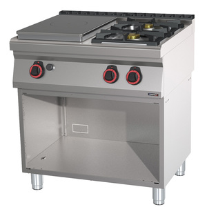 Cuisinière à gaz 2 feux de 80 cm avec plan de travail solide – Catégorie de produit : Cuisinières - Product Image 1