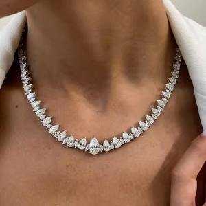 Joyería Hip Hop Diamante redondo 10K plata Oro Cadena de eslabones cubanos para él Collares de regalo especial de proveedor indio - Product Image 1