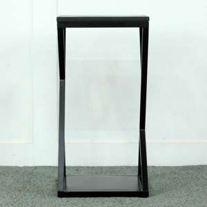 Ensemble en bois de chêne massif et fer à repasser tables de chevet à deux tables de style antique pour chambre à coucher ou salon meubles de maison traditionnels - Product Image 4