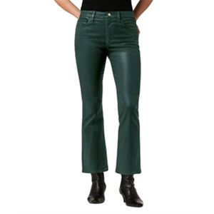 Jeans Joe's Callie a Vita Alta, Taglio Bootcut, Denim Verde Rivestito con Decorazione a Bottoni, Taglia XL, Traspiranti e Lavabili - Product Image 1