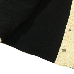 Veste Sherpa à capuche pour hommes de haute qualité col montant Logo personnalisé tissu tissé nouveau Style pour la saison de printemps en gros prix bon marché - Product Image 5