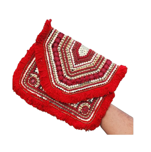 Custom Ladies Rajasthani Summer Clutch <b>Bag</b> India Handcrafted Beaded Evening Tote <b>Bag</b> Shoulder <b>Bag</b> for Women Wholesale - Product Image 1