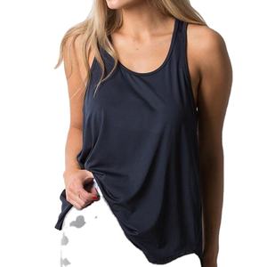 Camiseta sin mangas de algodón para mujer, Camiseta de punto transpirable, ligera y cómoda, a la moda, al por mayor, para fitness - Product Image 1