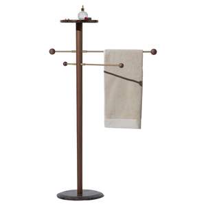 Designer brass <b>towel</b> <b>stand</b> for elegant washrooms built with solid metal and lasting durability everyday use - Product Image 2