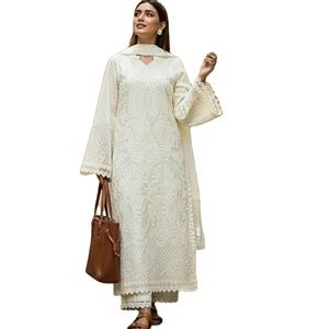 Vestidos de Fiesta Formales y Casuales de Verano para Mujer, Estilo Pakistaní e Indio, Conjuntos de Salwar Kameez y Kurti de Organza, Sin Arrugas, para Eid - Product Image 1