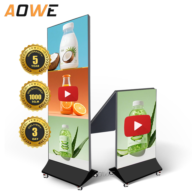 P2.5 P2 Wifi Control Digital Led Poster Folding Display Screen Portable Led Video Wall Screens Floor Standing Led PosterInterior