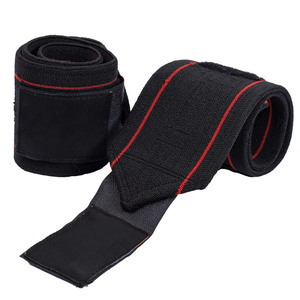 Weightlifting Wrist Support Straps with Hook <b>and</b> Loop Fastener Heavy Duty Grip Aid for Deadlift <b>and</b> <b>Bench</b> Wrist Support Straps - Product Image 3