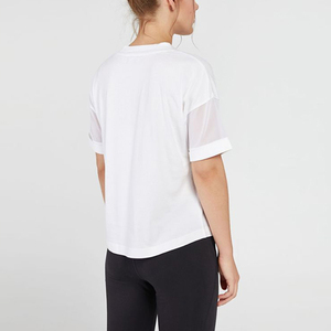 Costume En Gros Tissu 100% Coton Uni Pour Impression personnalisée Crop Top Femmes Rond-Cou T-Shirts - Product Image 4