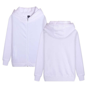 Sudadera con capucha y cremallera de gran tamaño para hombre, sudadera con cremallera en blanco, chaqueta con cremallera de talla grande - Product Image 5