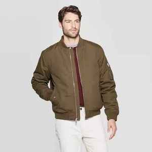 Blouson d'aviateur d'hiver pour hommes OEM style High Street avec fermeture à glissière avant design brodé vente en gros de nouvelles vestes d'hiver OEM pour hommes - Product Image 6