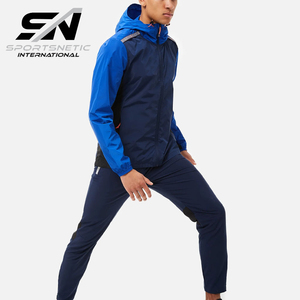 Survêtement décontracté pour homme, personnalisé, 100% nylon, léger, automne, uni, avec cordon de serrage sur le devant, imperméable, coupe-vent - Product Image 1