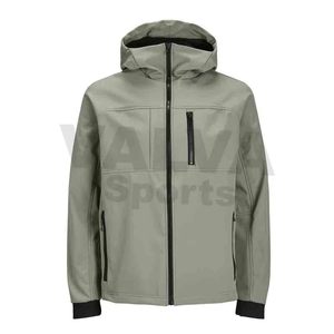 Chaquetas de Invierno Unisex de Tejido Softshell para Hombre, de Lona y Poliéster, Resistentes al Viento, con Capucha, Fabricadas por VALVA SPORTS - Product Image 1