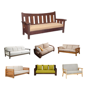 Ensemble de canapés modulables en cuir 1 2 3 places au design luxueux meubles de salon en bois de forme moderne classique - Product Image 6