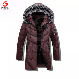 เสื้อแจ็คเก็ตขนเป็ดมีฮู้ดแขนยาวสำหรับผู้ชายเสื้อแจ็คเก็ตขนเป็ดให้ความอบอุ่นเป็นพิเศษสำหรับฤดูหนาว - Product Image 4
